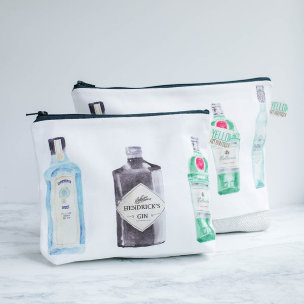 Gin Bottles Wash Bag - Yellowstone Art Boutique