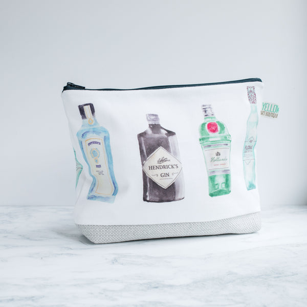 Gin Bottles Wash Bag - Yellowstone Art Boutique