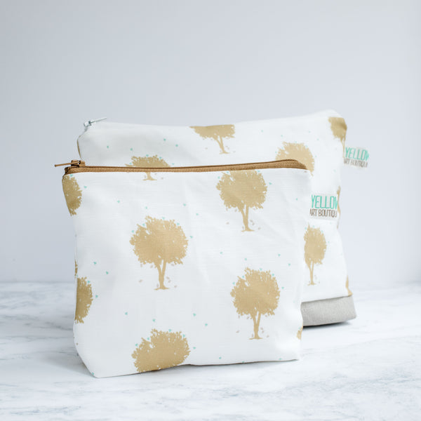 Gold Trees Wash Bag - Yellowstone Art Boutique