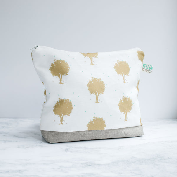 Gold Trees Wash Bag - Yellowstone Art Boutique