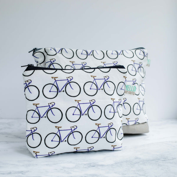 Blue Bikes Wash Bag - Yellowstone Art Boutique
