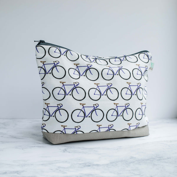 Blue Bikes Wash Bag - Yellowstone Art Boutique