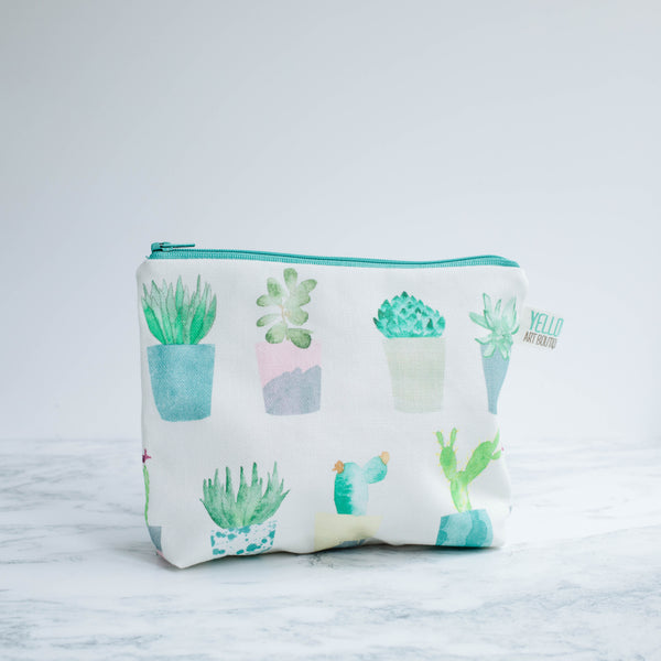 Succulent & Cacti Wash Bag - Yellowstone Art Boutique