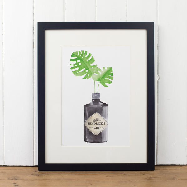 Hendricks Gin Bottle Art Print - Yellowstone Art Boutique