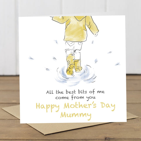 Mummy Puddles Mother's Day Card - Yellowstone Art Boutique