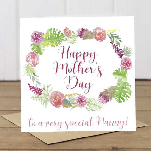 Nanny Tropical Mother's Day Card - Yellowstone Art Boutique