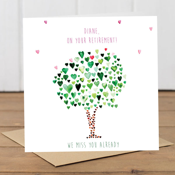 Personalised Green Tree Card - Yellowstone Art Boutique