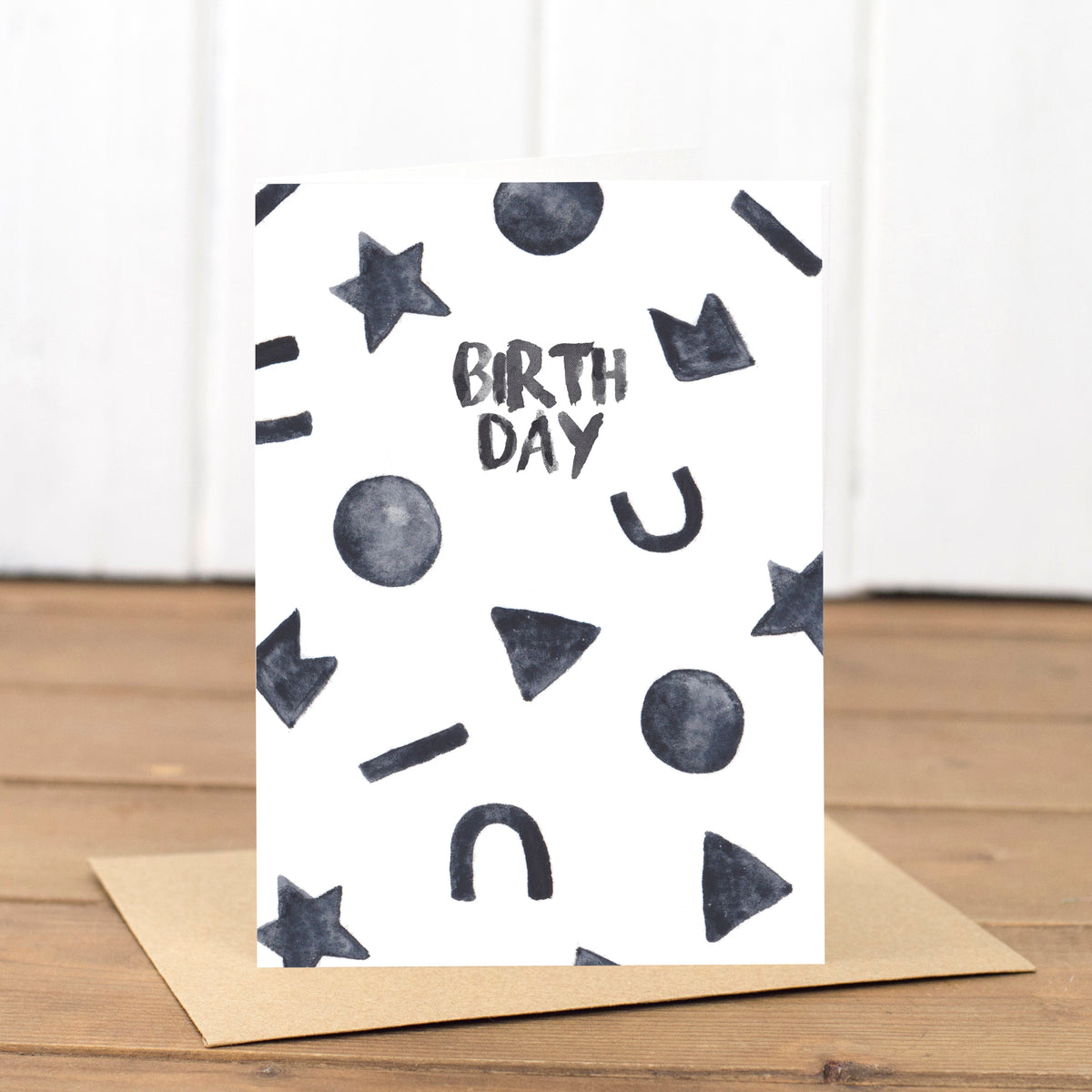 Black Shapes Birthday Card – Yellowstone Art Boutique