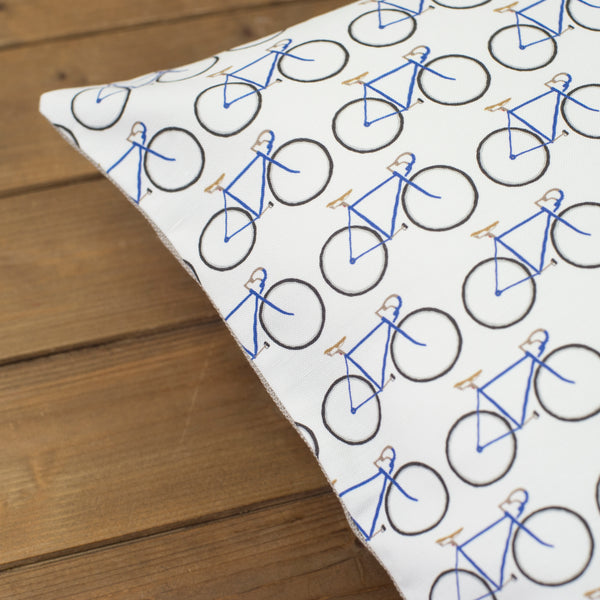 Blue Bikes Cushion - Yellowstone Art Boutique