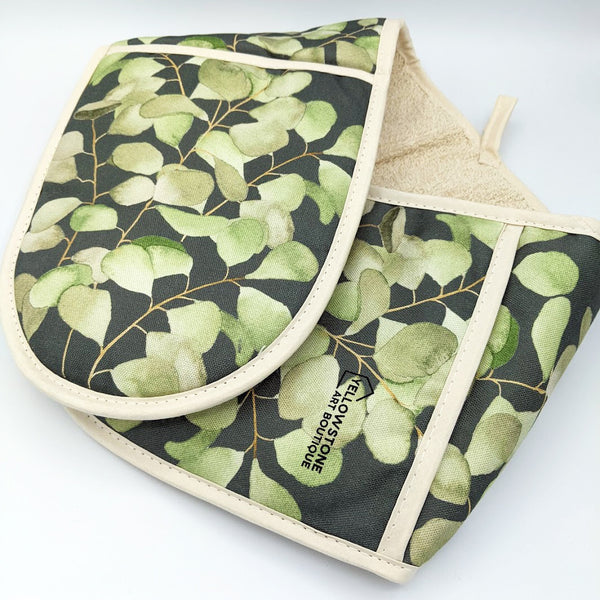 Eucalyptus Grey Luxury Oven Gloves