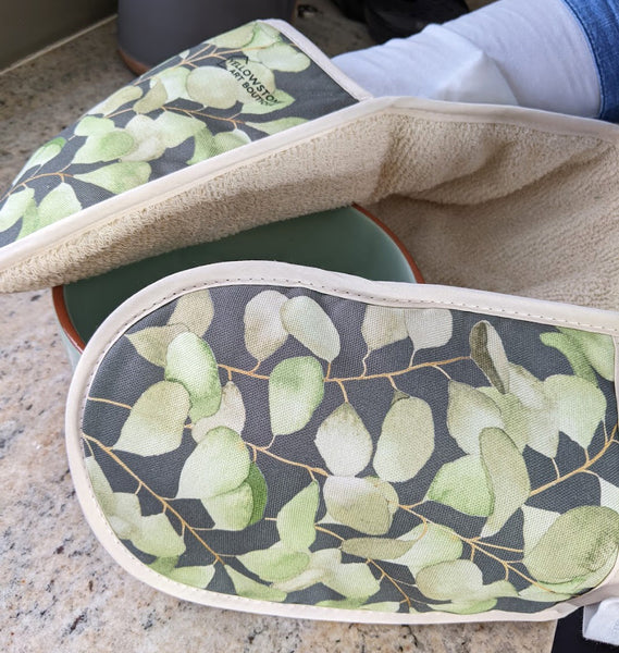 Eucalyptus Grey Luxury Oven Gloves