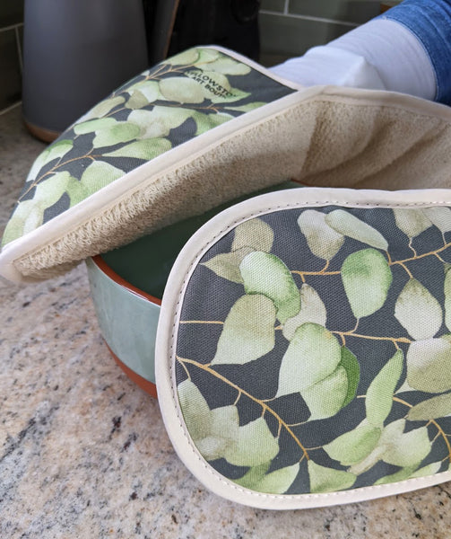 Eucalyptus Grey Luxury Oven Gloves