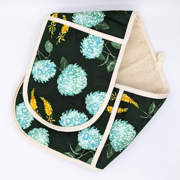 Hydrangea & Snapdragon Luxury Oven Gloves