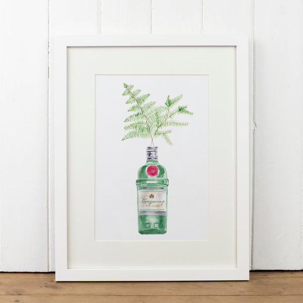 Tanqueray Gin Bottle Art Print - Yellowstone Art Boutique