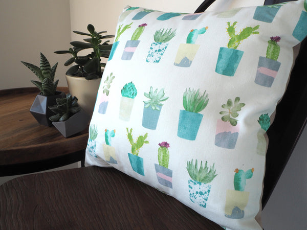 Succulent & Cacti Cushion - Yellowstone Art Boutique