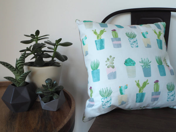 Succulent & Cacti Cushion - Yellowstone Art Boutique