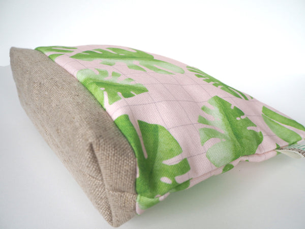 Monstera Grid Wash Bag - Yellowstone Art Boutique