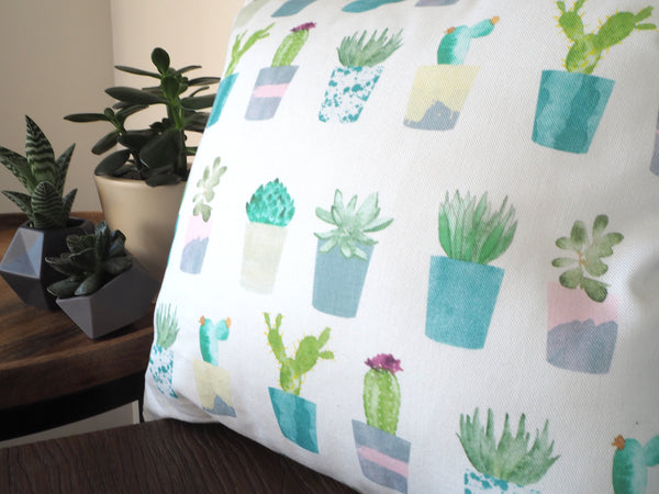 Succulent & Cacti Cushion - Yellowstone Art Boutique