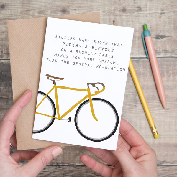 Yellow Bike Quote Card - Yellowstone Art Boutique