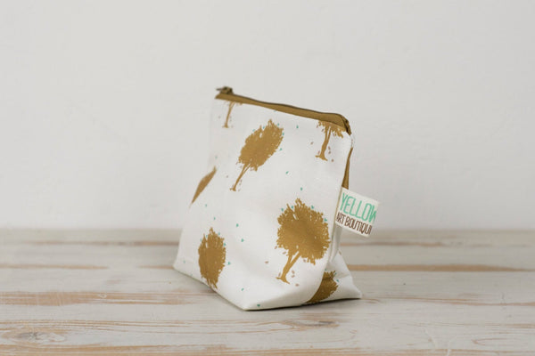 Gold Trees Wash Bag - Yellowstone Art Boutique