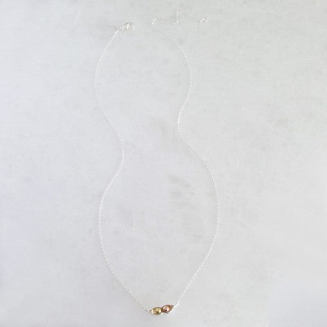 Peas in a Pod Necklace in Silver - Yellowstone Art Boutique