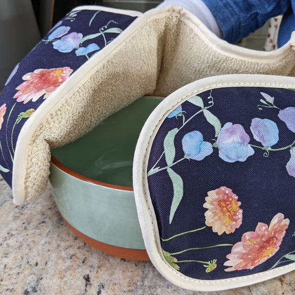 Sweet Pea & Dahlia Luxury Oven Gloves