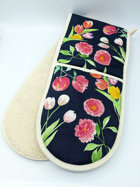 Peony & Tulip Luxury Oven Gloves