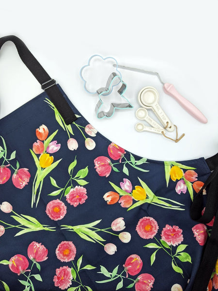 Tulip & Peony Adults Kitchen Apron