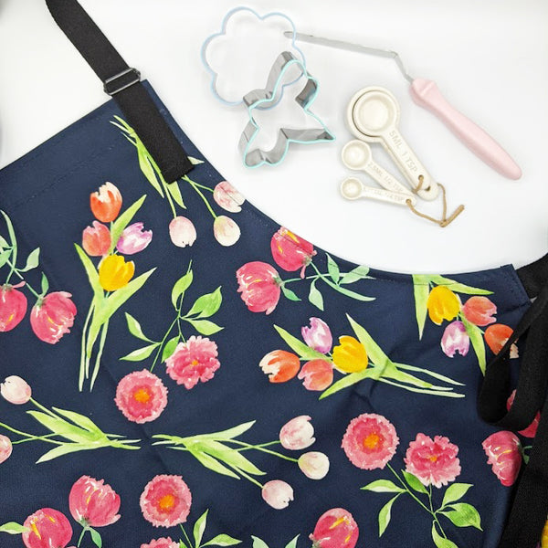 Tulip & Peony Adults Kitchen Apron