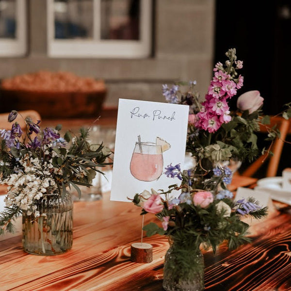 Cocktail Wedding or Party Table Names Cards