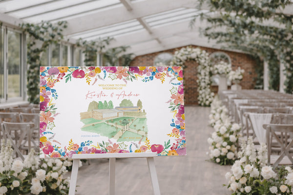 A1 Welcome Sign Foxtail Barns- Colourful Brights - Yellowstone Art Boutique