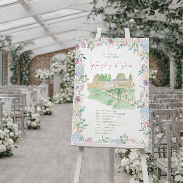 A1 Welcome Sign Foxtail Barns- Pastel English Country Garden - Yellowstone Art Boutique