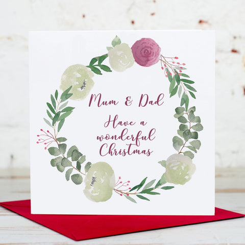Christmas Wreath Personalised Card