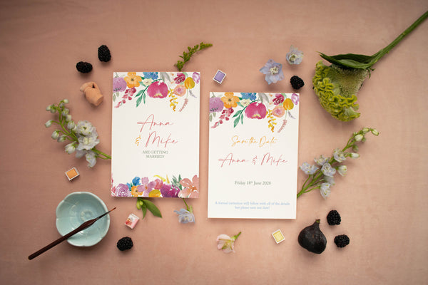 Semi-Bespoke A6 Save the date - Yellowstone Art Boutique