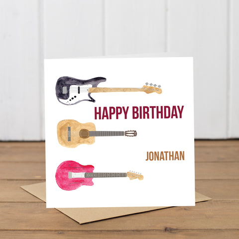 Guitars Unisex Birthday Card