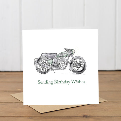 Motorbike Birthday Wishes Card