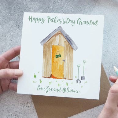 Personalised Shed Father's Day Card - Yellowstone Art Boutique