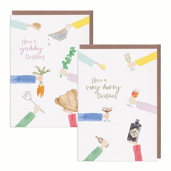 Food & Drink Christmas Card Pack - Yellowstone Art Boutique