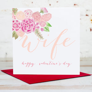 Wife Valentine's Floral Card - Yellowstone Art Boutique