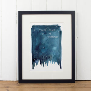 Starry Night in the Potteries Art Print - Yellowstone Art Boutique