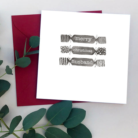 Classic Christmas Crackers Personalised Card