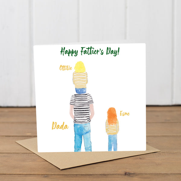 Personalised Children Father's Day Card - Yellowstone Art Boutique