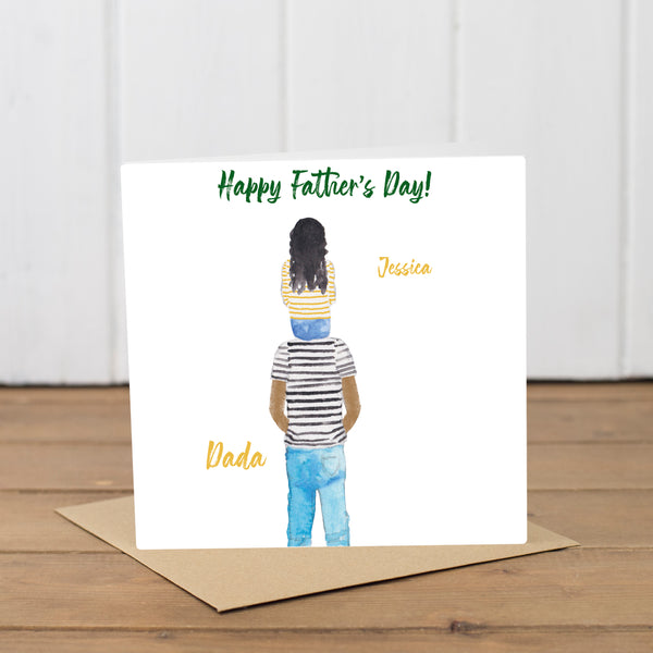 Personalised Children Father's Day Card - Yellowstone Art Boutique