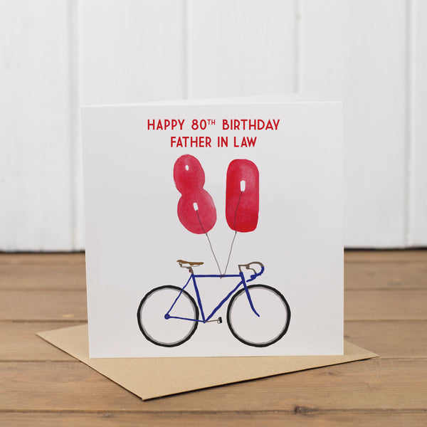Personalised Bike Balloons Age 18th-100th Card - Yellowstone Art Boutique