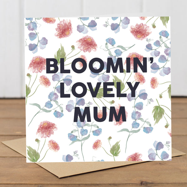 Personalised Sweet Pea & Dahlia Mother's Day Card