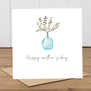 Blue Vase Happy Mother's Day Card