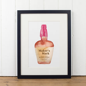 Maker's Mark Whisky Bottle Art Print - Yellowstone Art Boutique