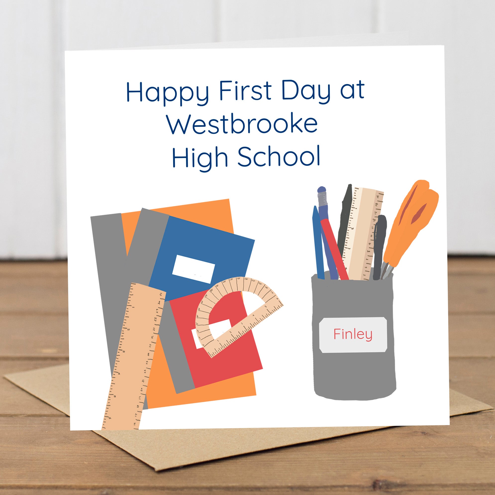 First Day at School Stationery Card
