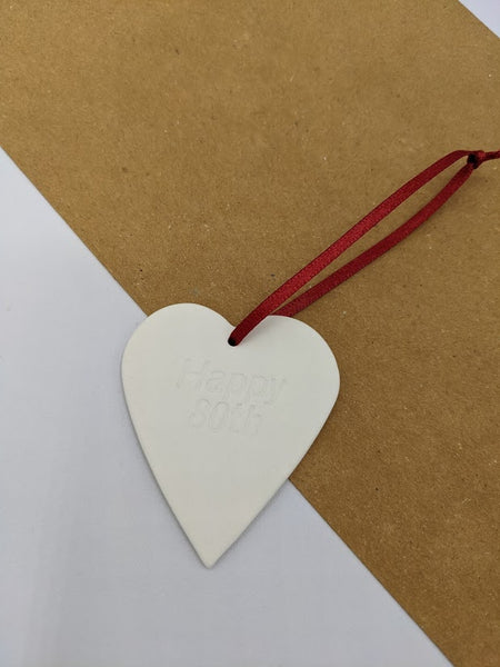 Ceramic Heart Occasion Hanger - Yellowstone Art Boutique