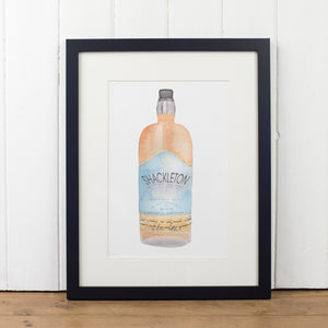 Shackleton Whisky Bottle Art Print - Yellowstone Art Boutique